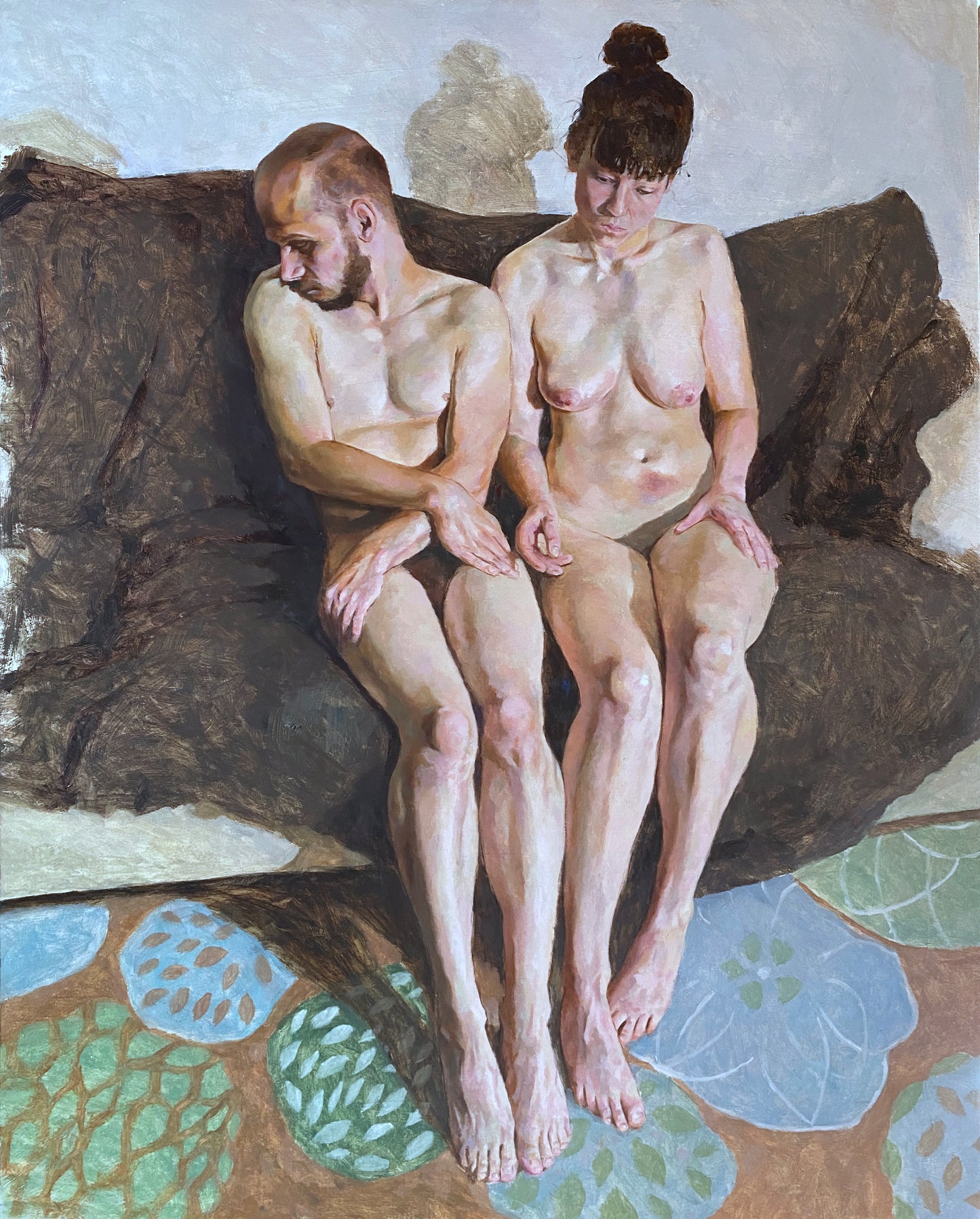 "Two Figures" by Brian Axtell 91 x 71 cm